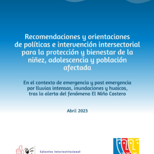 Recomendaciones y orientaciones de políticas e intervención intersectorial para la protección y bienestar de la niñez, adolescencia y población afectada