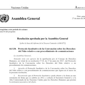 Protocolo de la Convención sobre los Derechos del Niño relativo a un procedimiento de comunicaciones