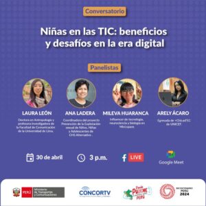 Conversatorio: Niñas en las TIC, beneficios y desafíos en la era digital